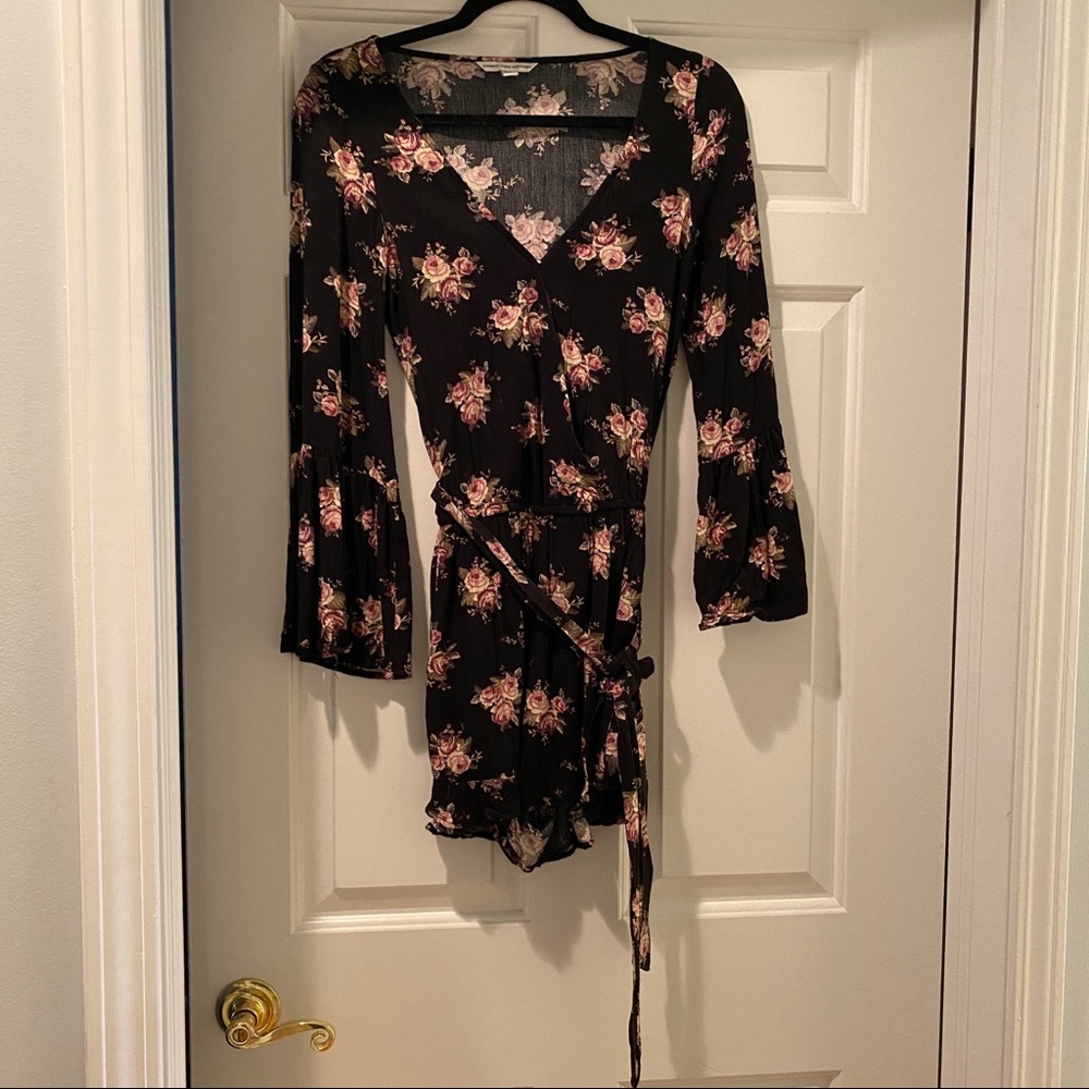 Long sleeve floral romper